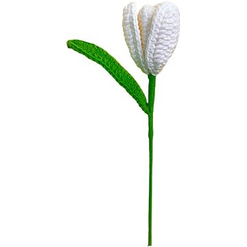 

ANNAM Háčkovaná květina Bílé kvetoucí tulipány