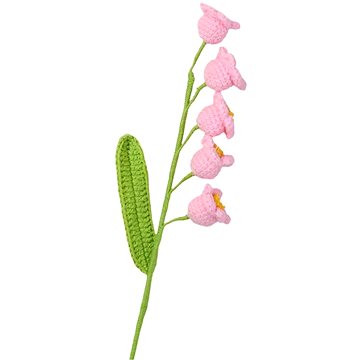 

ANNAM Háčkovaná květina Konvalinky růžová, 10 × 43 cm