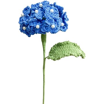 

ANNAM Háčkovaná květina Hortenzie modrá, 9 × 45 cm