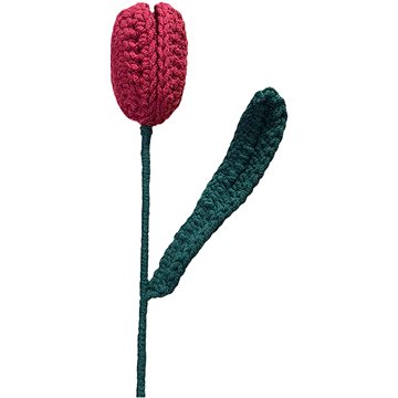 

ANNAM Háčkovaná květina Tulipán červený, 4 × 41 cm