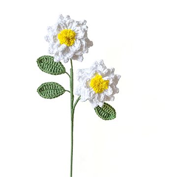 

ANNAM Háčkovaná květina Ovocná vícehlavá gardénie, 10 × 45 cm