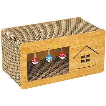 

ANNAM Skládací škrabadlo domeček pro kočky 48 × 24 × 24 cm