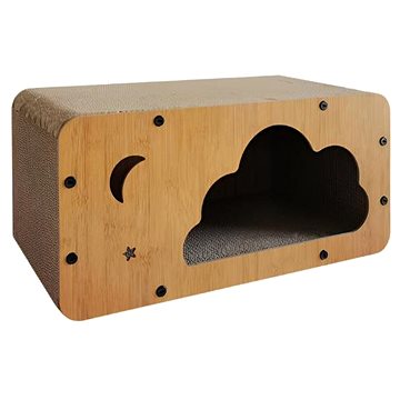 

ANNAM Skládací škrabadlo domeček pro kočky Mráček 48 × 24 × 24 cm