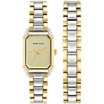 

Anne Klein dámské hodinky hranaté stříbrné AK/5019TTST