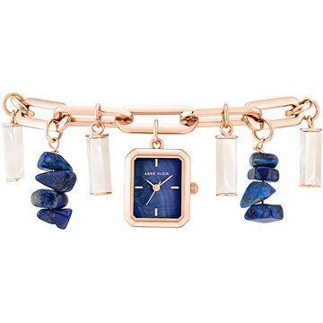 

Anne Klein dámské hodinky náramkové hranaté růžovozlaté AK/4108BLCH