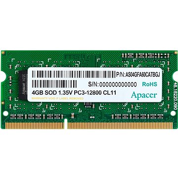 

Apacer SO-DIMM 4GB DDR3 1600 MT/s CL11