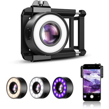 

Apexel HD 120X Jewelry Macro Lens with LED Light & UV Light for Phone