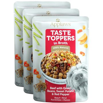 

Applaws kapsička Dog Taste Toppers Broth Hovězí s batáty 3 × 85 g