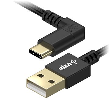 AlzaPower 90Core USB-C 1m černý - Datový kabel