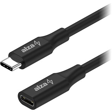 AlzaPower Core USB-C (M) to USB-C (F) 3.2 Gen 1, 1.5m černý