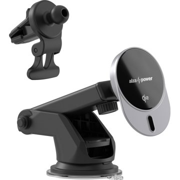 

AlzaPower WQC201 Wireless Qi2 Car Charger 15W pro MagSafe černý