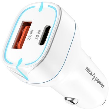 

AlzaPower Car Charger P200 USB-A + USB-C Power Delivery 35W bílá