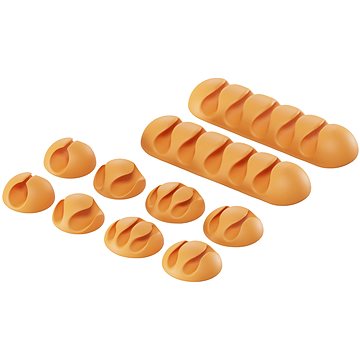 

AlzaPower Cable Clips Mix 10 pcs oranžový