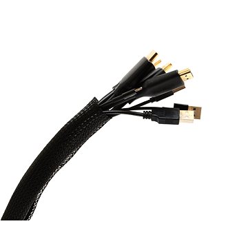 

AlzaPower Velcrostrap+ Cable Tube 2m černá