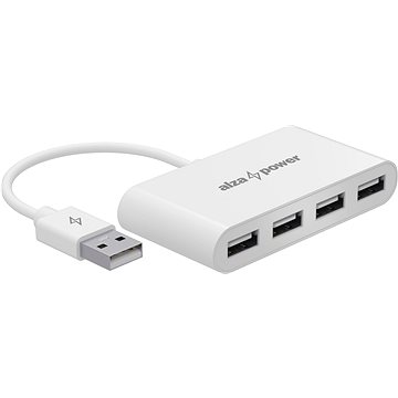 

AlzaPower USB hub USB-A (M) na 4× USB-A 2.0 (F) bílý