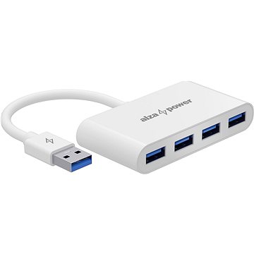 

AlzaPower USB hub USB-A (M) na 4× USB-A 3.0 (F) bílý