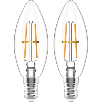 

AlzaPower LED 6-55W, E14, 2700K, Filament, set 2ks