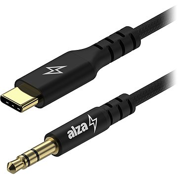 AlzaPower AluCore USB-C to 3.5mm Jack (M) 1m černý