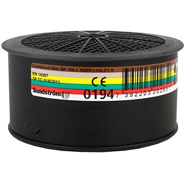 

SUNDSTRÖM SR 299-2 ABEK1HgP3 - pro polomasky a celoobličejové masky