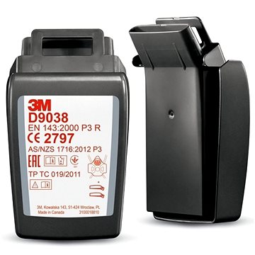 

3M D9038 Secure Click Částicový filtr P3 R - balení 2 ks