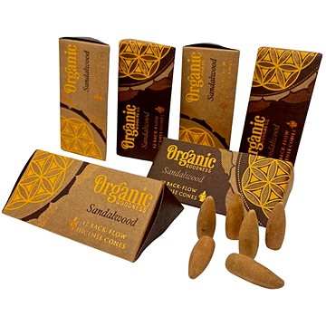 

ARÔME Set 6x 12 organických vonných františků se zpětným tokem, Sandalwood
