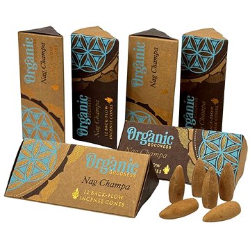 

ARÔME Set 6x 12 organických vonných františků se zpětným tokem, Nag Champa