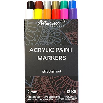 Artmagico akrylový popisovač se středním hrotem (2 mm) 12 ks