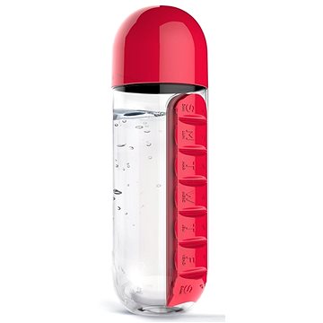

Asobu multifunkční týdenní dávkovací láhev Pill Organizer červená 600ml