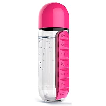 

Asobu multifunkční týdenní dávkovací láhev Pill Organizer růžová 600ml