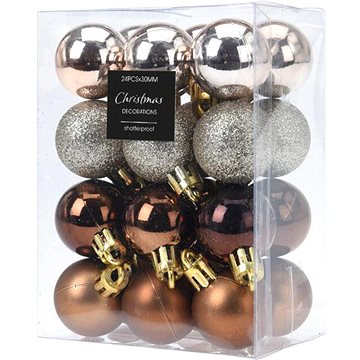 

HOME STYLING COLLECTION Vánoční ozdoby - sada, průměr 3 cm, 24 ks