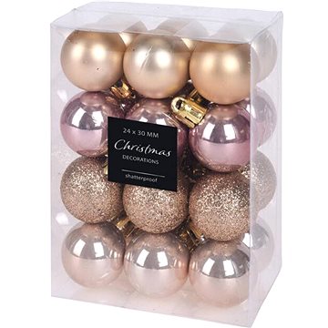 

HOME STYLING COLLECTION Vánoční ozdoby - koule, zlaté, průměr 3 cm, 24 ks