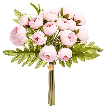 

Atmosphera Kytice umělých květin, 18 růžových pivoněk, 30 cm