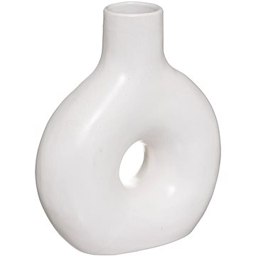 

ATMOSPHERA Keramická váza Circle 21 cm bílá