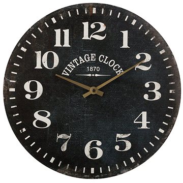 

Atmosphera Dřevněné nástěnné hodiny, černé nástěnné hodiny, 38 cm