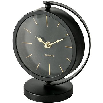 

Boltze Stolní černé hodiny BALIA, zlaté ručičky, 20 cm