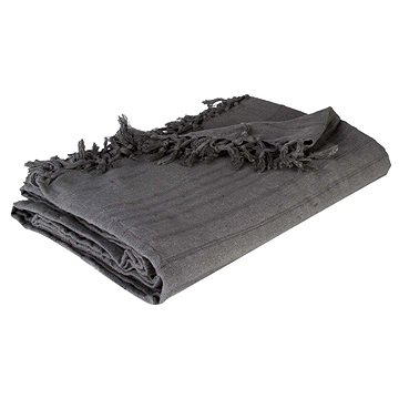 

Atmosphera Přehoz na postel s třásněmi 160 × 220 cm antracitový