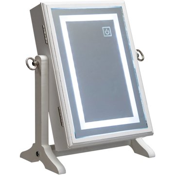 

Atmosphera Šperkovnice se zrcadlem a LED osvětlením, bílá