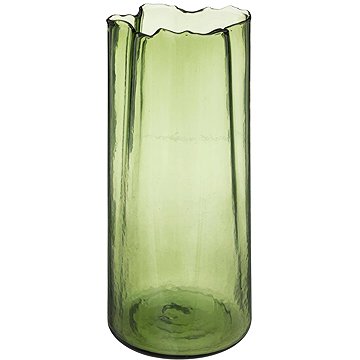 

Atmosphera Zelená skleněná váza na květiny, nepravidelný tvar, 32 cm