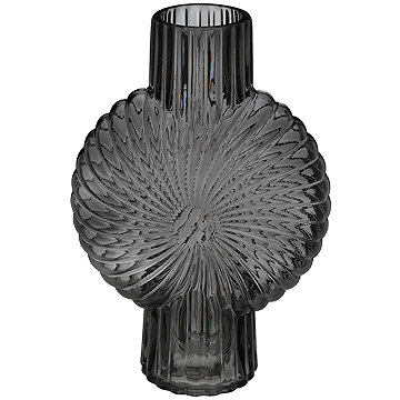 

Atmosphera Váza z tónovaného skla, COQUILLAGE, 25 cm, šedá