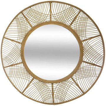 

Atmosphera Zrcadlo Ina v bambusovém rámu, boho, průměr 89 cm