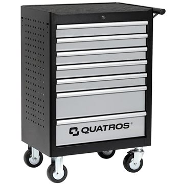 

QUATROS Dílenský vozík na nářadí se 7 zásuvkami a nerezovou deskou QS17073