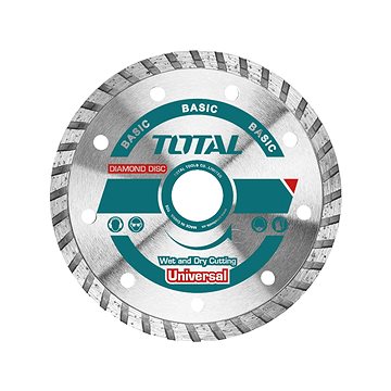 

TOTAL-TOOLS Kotouč diamantový řezný, Turbo, suché i mokré řezání, 125cm