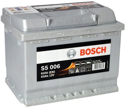 

BOSCH S5 006, 63Ah, 12V (0 092 S50 060) - UAMK instalace do vozu
