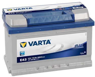 

VARTA BLUE Dynamic 72Ah, 12V, E43 - UAMK instalace do vozu