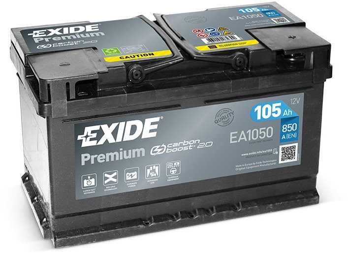

EXIDE Premium 105Ah, 12V, EA1050 - UAMK instalace do vozu