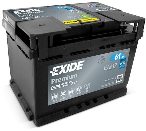 

EXIDE Premium 61Ah, 12V, EA612 - UAMK instalace do vozu