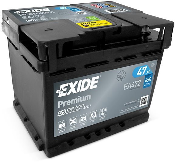 

EXIDE Premium 47Ah, 12V, EA472 - UAMK instalace do vozu