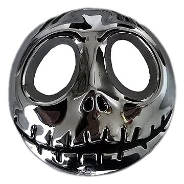 

PREXIM Samolepka kovová lebka helloween, chrom