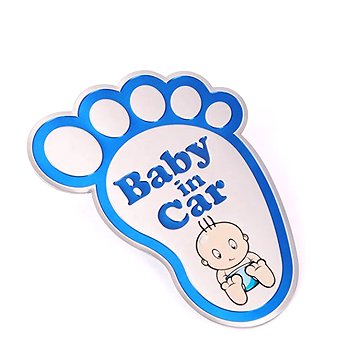 

PREXIM Samolepka kovová baby in car, modrá