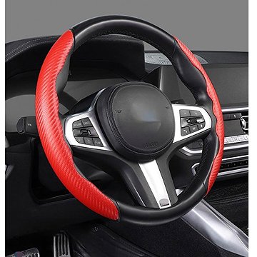 

PREXIM Potah na volant protiskluzový carbon, červený